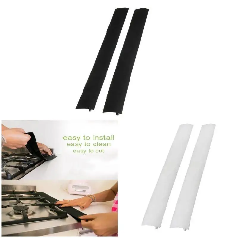 

1pcs Hot Convenient 21Inch Silicone Kitchen Stove Counter Gaps Cover Oven Guard Spill Seal Slit Filler FP8 NO05