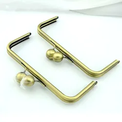 22cm Vintage Big Ball Clasp DIY Handbag Accessories Kiss Lock Purse Frame For Handbags Purse Bag Frame Supplier Bronze