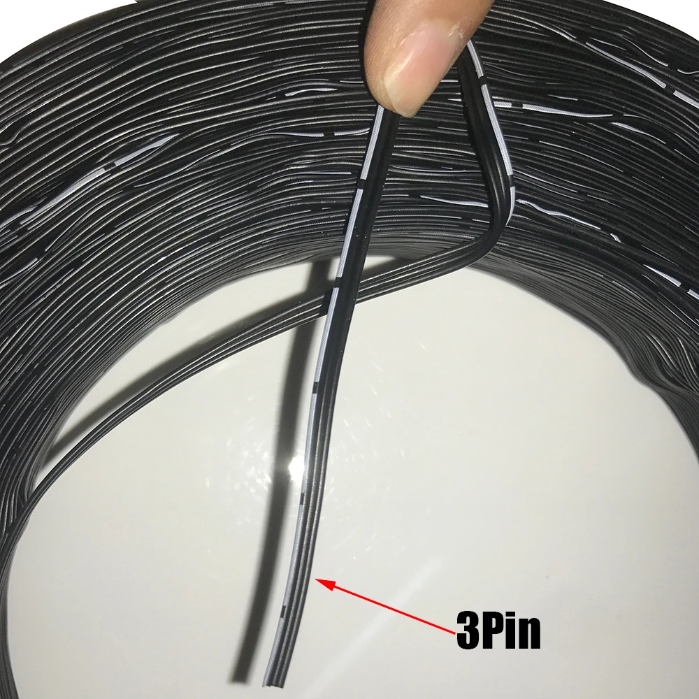 28AWG 2p 3P 4P 5P 6P Silicone Wire Ultra Flexiable Test Line 16* 0.08mm 1m Tinned Copper Cable -60C~200C Black Wire