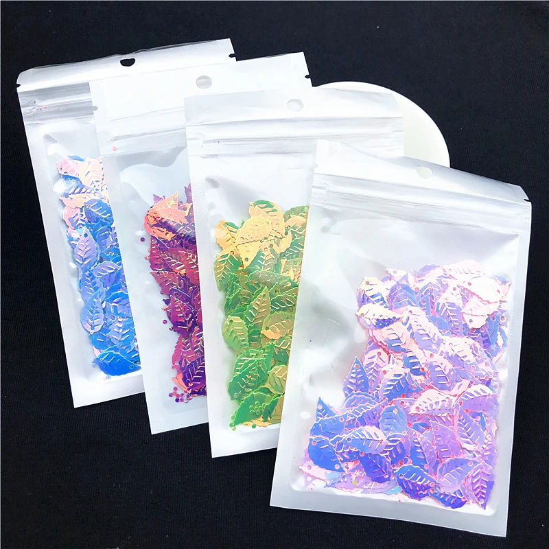 250Pcs/lot 9*16mm Leaf Shape Sequins Paillettes PVC Glittering Sequin Sewing Craft, Women Garments Accessories Earring Pendants