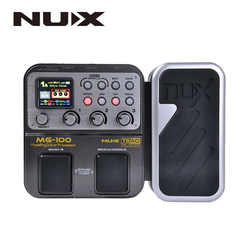 

NUX MG-100 MG100 Modeling Guitar Processor Guitar Effect Pedal Drum Tuner Recorder Multi-function With Guitar Modeling Processor