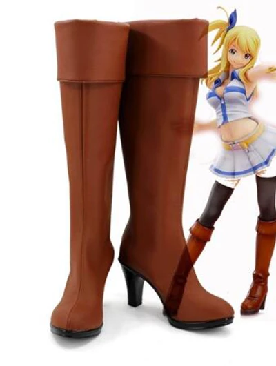 

Fariy Tail Lucy Heartfilia Cosplay Boots Shoes Halloween Party Cosplay Show Boots Custom Made for Adult Women Shoes Accessories