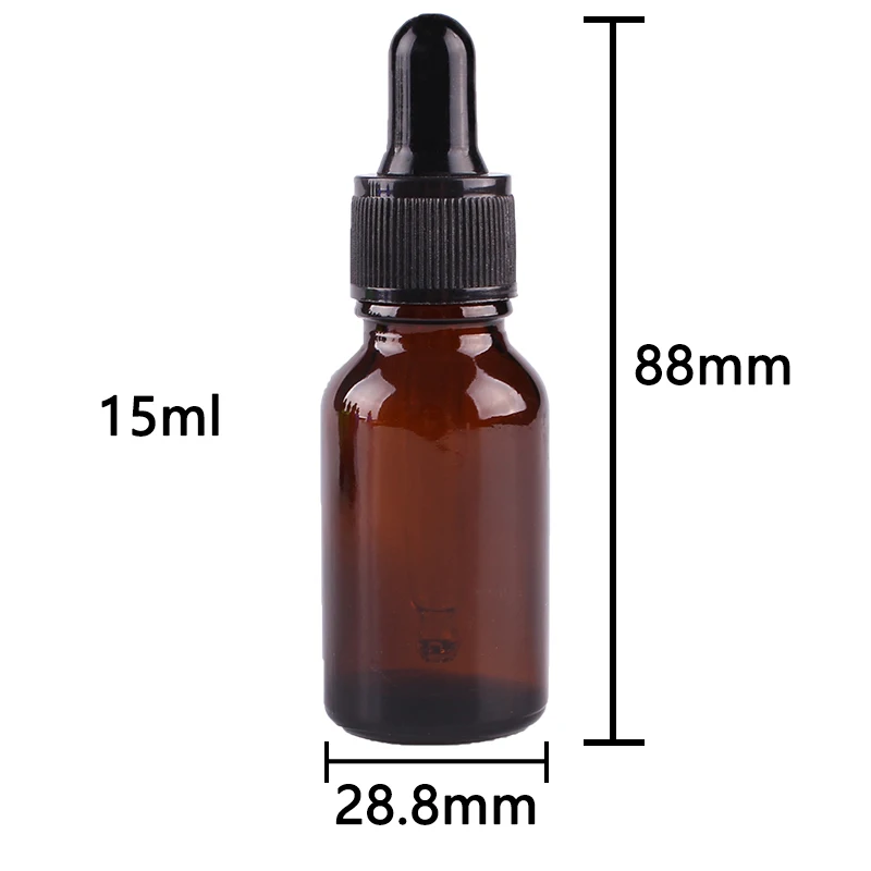 12pcs 15ml Amber Glass Dropper Bottles with Pipette for essential oils aromatherapy lab chemicals