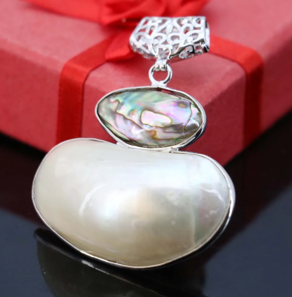 

Women Gift word Love marine natural white pearl shell abalone shell pendant,Fit fashion female necklace making who