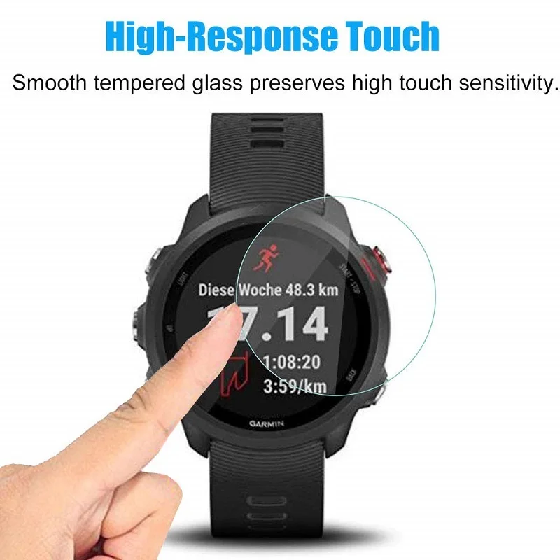 5PCS Smart Watch Screen Protector for Garmin Forerunner 255 / Forerunner 255s Tempered Glass Anti-Scratch Protective Film