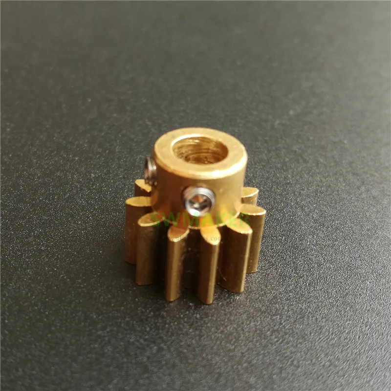 

1pcs UM2 Extended + Plus extruder brass metal spur gear 1M 11T drive gear for nema 17 stepper motor