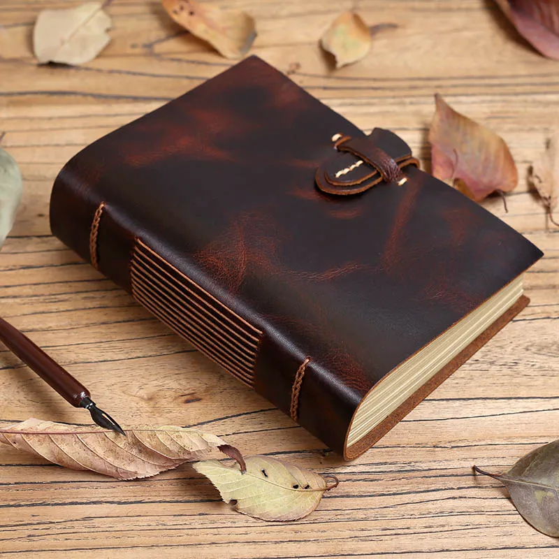 Handmade  Retro Leather Notebook  Thick Dairy Book