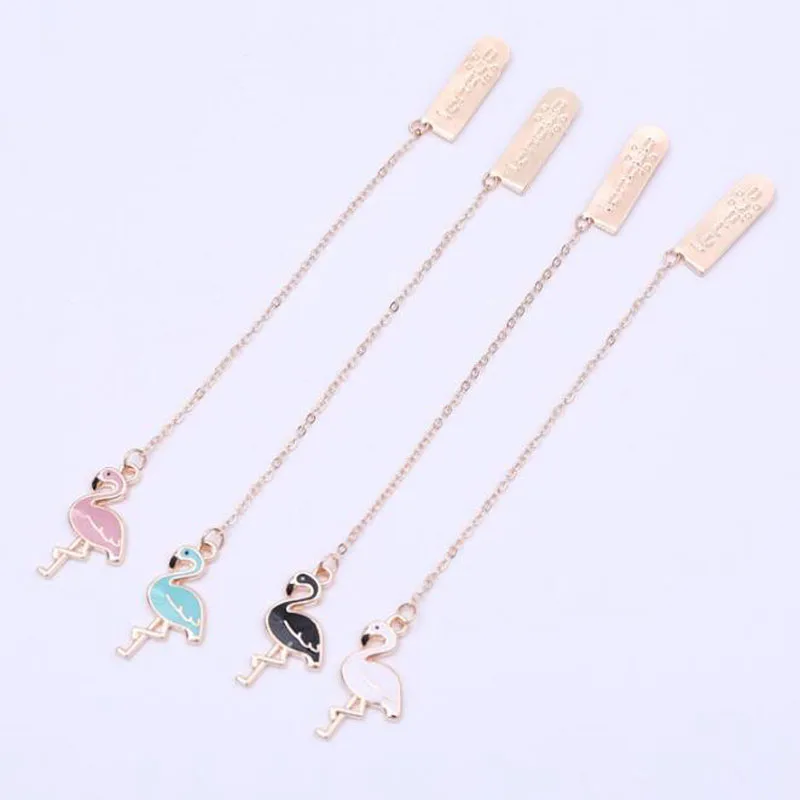 

Kawaii Flamingo Pendant Bookmark Cute DIY Accessories Book Tag Paper Clip Student Office School Supplies Korean Stationery