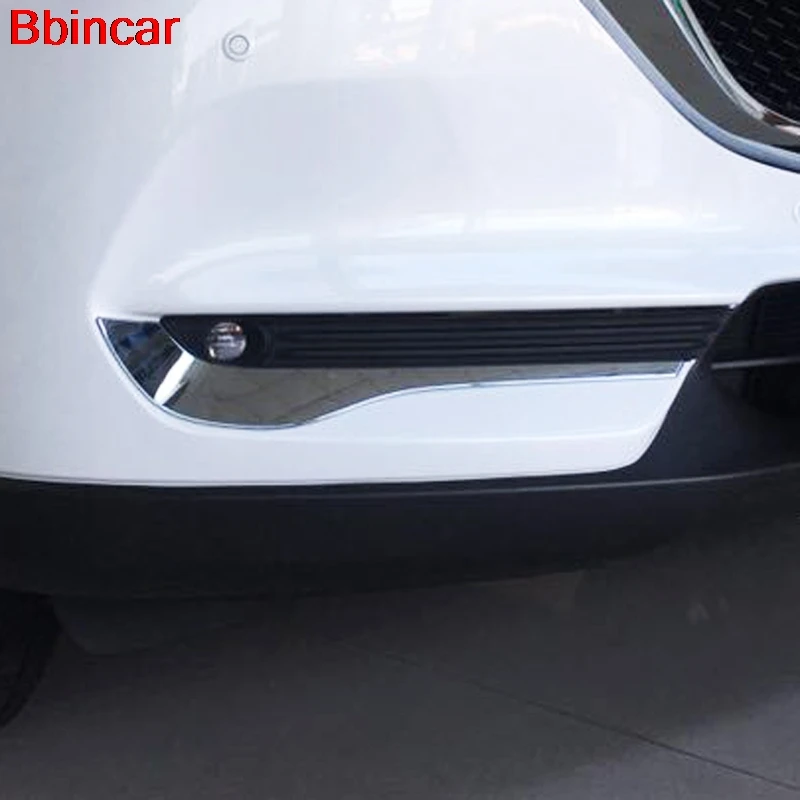 Bbincar Auto Exterior Accessories ABS Chrome Front Fog Light Lamp Eyelind Cover Frame Trim 2pcs For Mazda CX-5 CX5 2017 2018