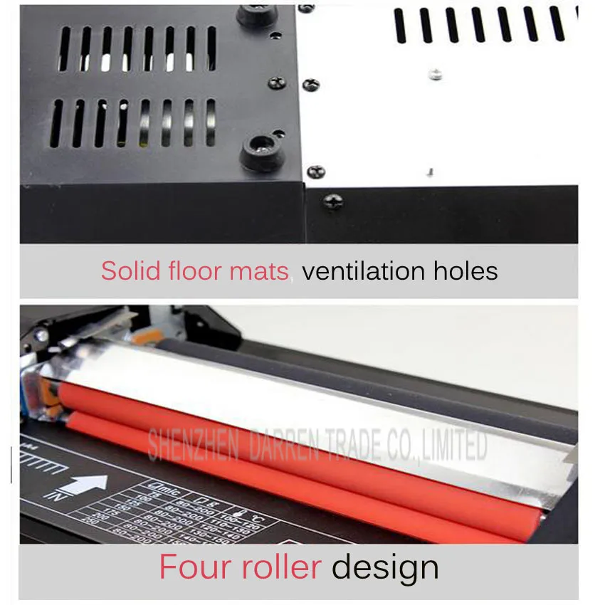 LM230+ hot/cold laminator 400w lamination machine a4 Max Width 230mm laminator coating photo laminating machine  1PC