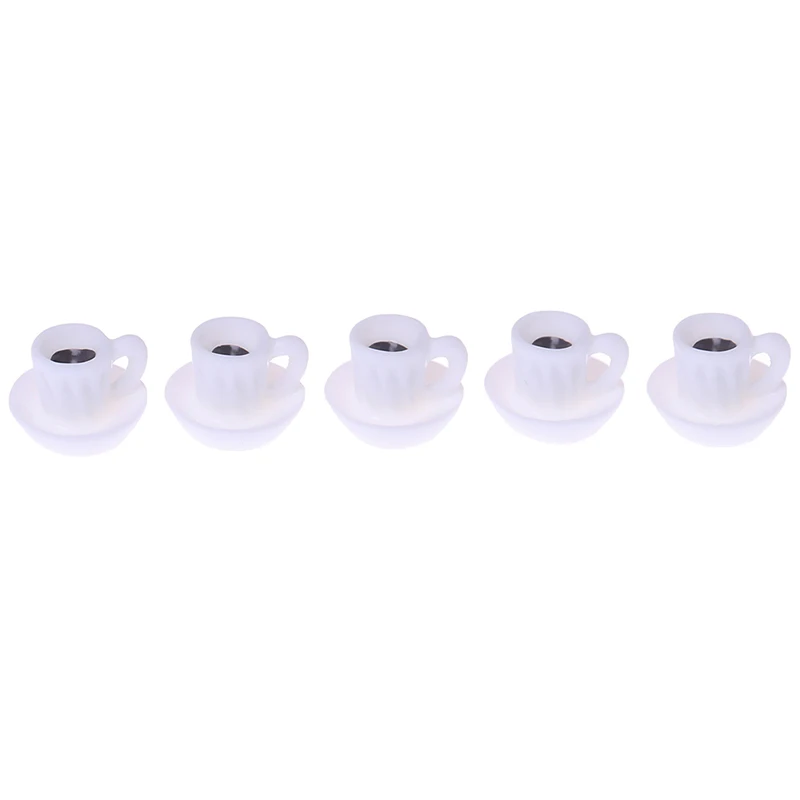 5Pcs/lot Hot Sale kitchen Doll Accessories Dollhouse Miniature Coffee Cup For Kitchen Room Food Drink Home Tableware Decors