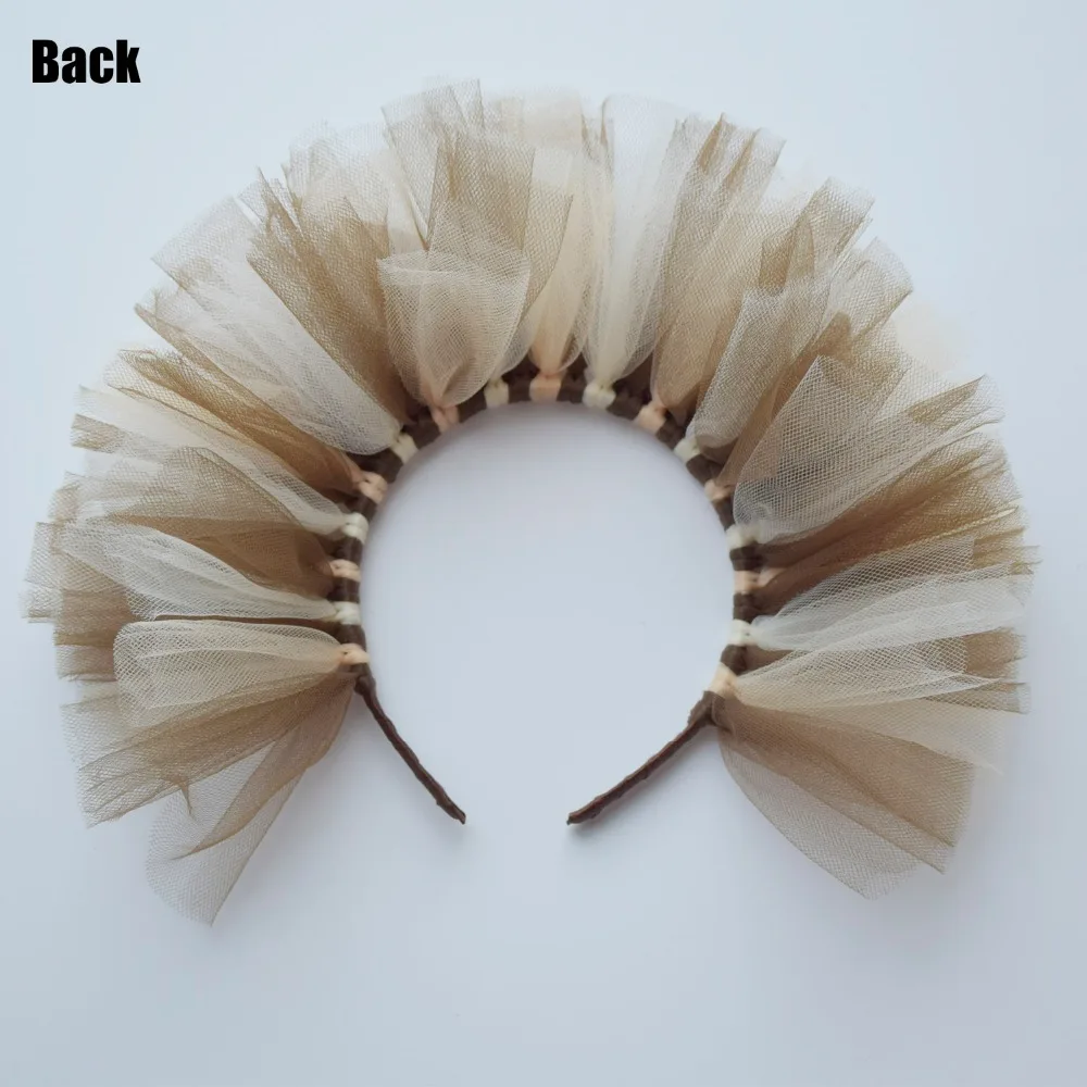 Lion Tulle Headband for Girls Baby Birthday Party Hair Accessories Kids Lion Halloween Costume Headbands Hard Plastic Headwear