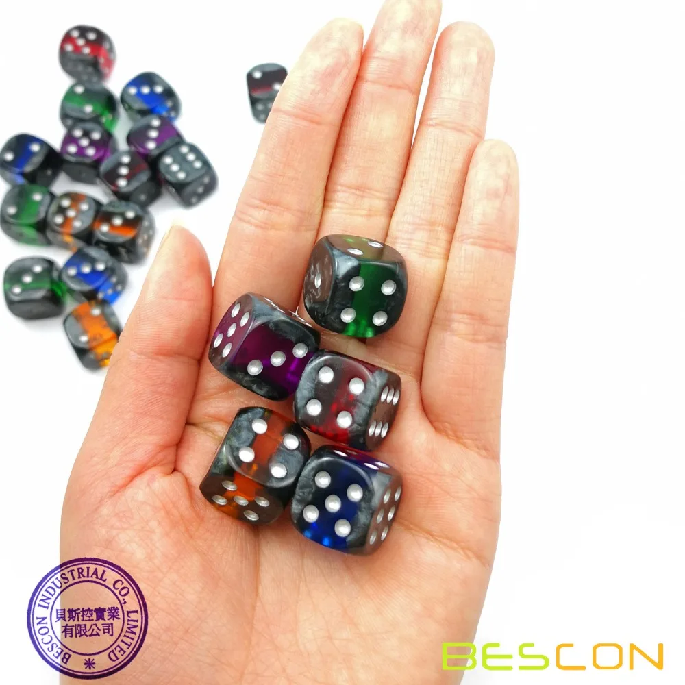 Bescon Mineral Rocks GEM VINES 6 Sides 16MM Dice Set 20 Pack, 5/8\