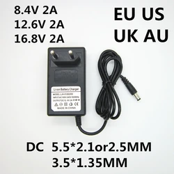 1PCS AC 100-240V DC 8.4V 12.6V 16.8V 2A 2000ma adapter power supply lithium battery charger for 18650 Li-ion lithium battery