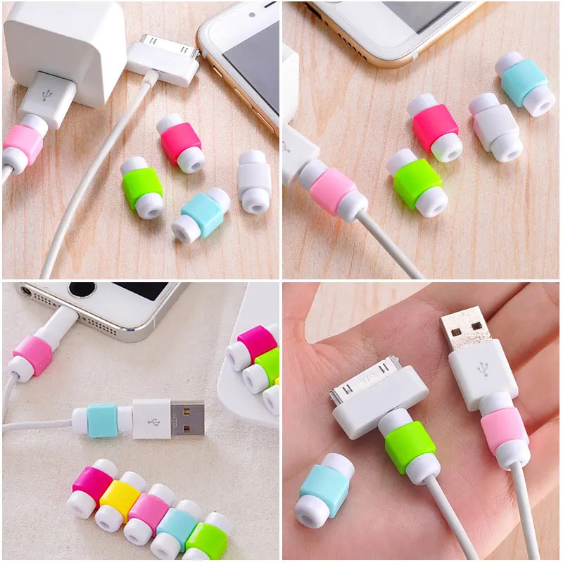 

20PCS Cable Protector For iPhone Charging Protection Wire Cable Winder USB Cord Saver Bite USB Cable Cover For iPhone USB Cable