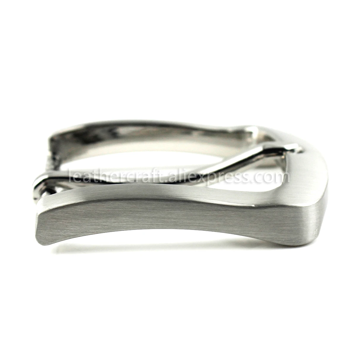 1x 35mm Silver Belt Buckle Metal Brushed Men Women End Bar Single Pin Belt Half Buckle for Leather Craft Strap Belt