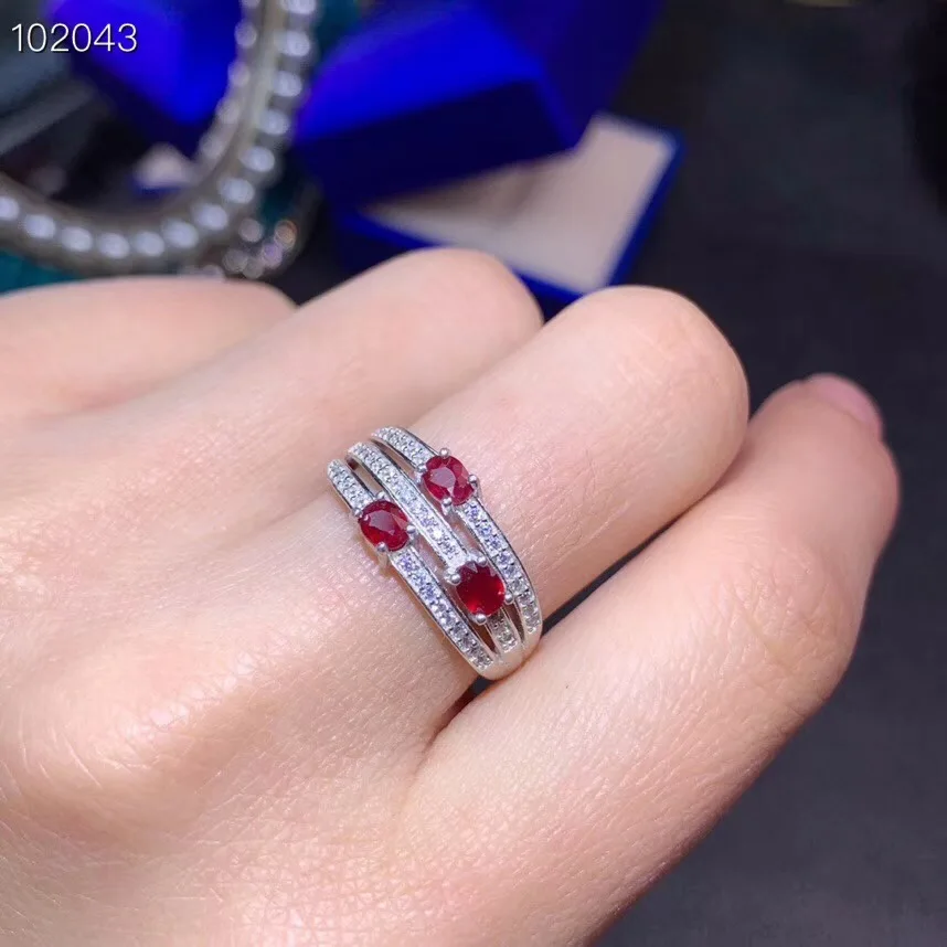 Natural And Real Ruby ring Free shipping ruby 925 sterling silver Fine handworked jewelry Finger rings Gem