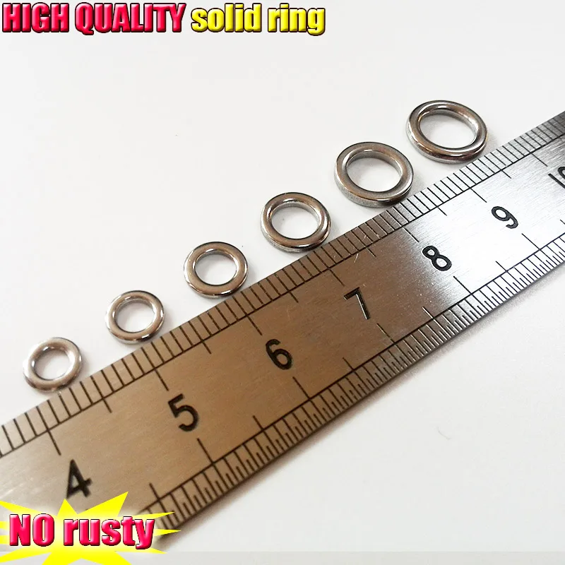 2019 fishing solid ring not rusty 304stainless steel size choose 30pcs/lot+10pcs=40pcs/lot