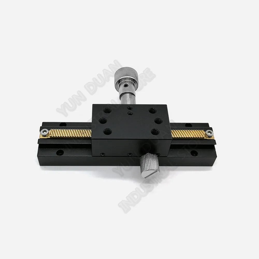 X Axis 80mm stroke 3'' 100mm Manual Displacement Trimming Platform Guide Linear Fine Tuning Sliding Table Optics camera Position