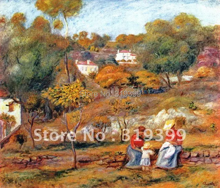 

Oil Painting Reproduction on linen canvas,landscape at cagnes by pierre auguste renoir,Free Fedex Shipping,handmade,