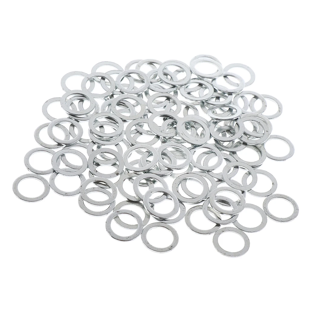 100pcs Heavy Duty Silver Speed Washers Longboard Bearing Washers Outdoors Skateboarding Accessories