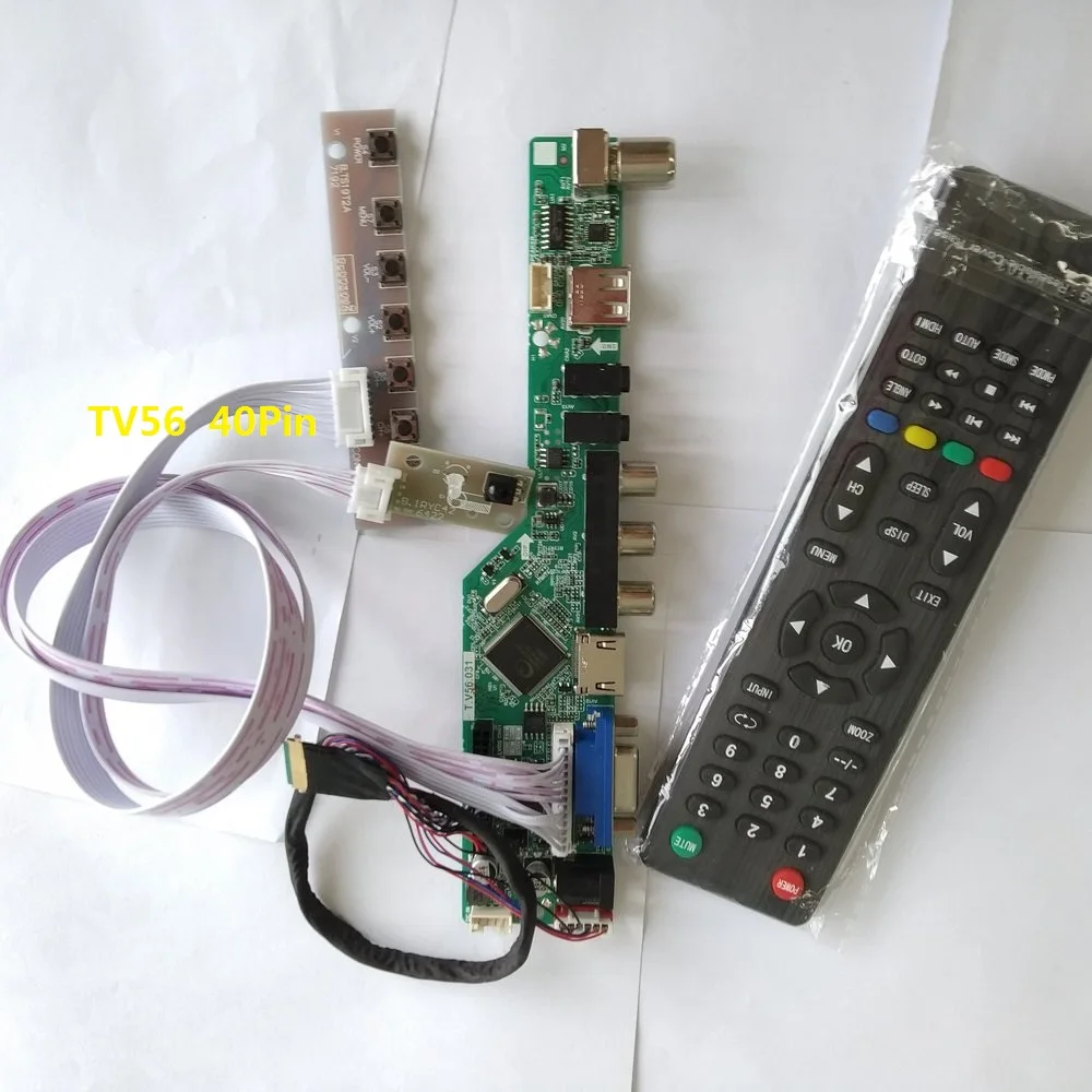 kit For N156BGE-LB1/LA1/L11/L21/L31/L41/L51/L61/L62 1366X768 HDMI-compatible USB remote VGA LED Controller board TV AV 15.6