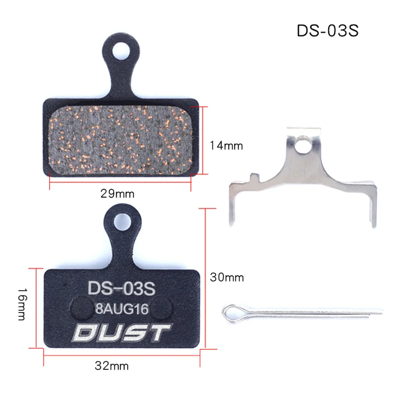 DUST 1 Pair MTB Bike Brake Pads Mountain Bicycle Disc Brake Pads semi-metallic Material for Hydraulic/Line Pulling Disk Brake