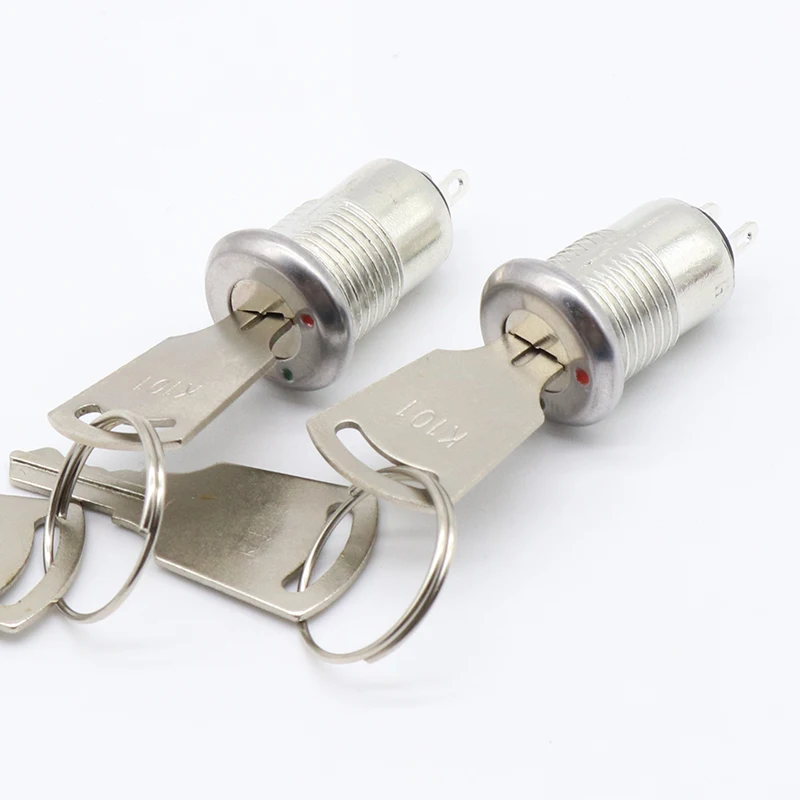 5pcs Key Switch ON/OFF Lock Switch KS-02