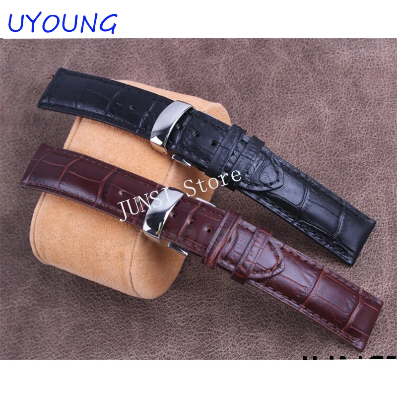 19*18mm Genuine Leather Watchband For tissot T17|T461|T041\\T041 watch band Black Watch accessories For PRC200 Strap Bracelet