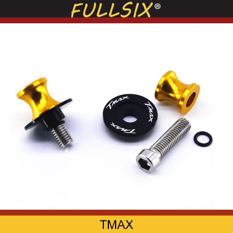 

For Yamaha TMAX530 TMAX500 TMAX LOGO Motorcycle CNC Aluminum Swingarm Spools slider stand Screws 6MM