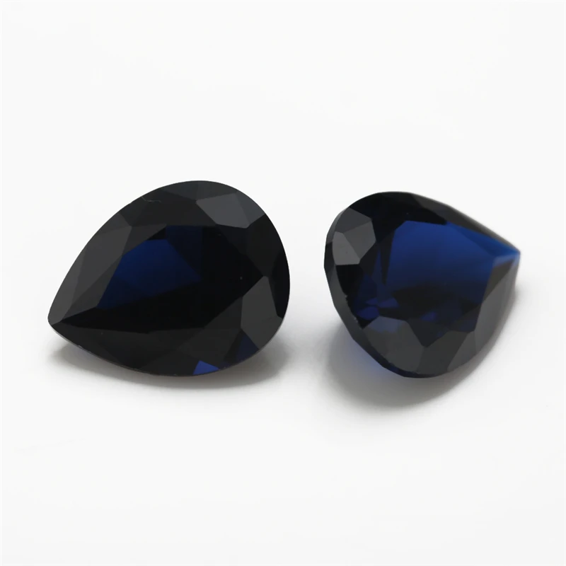 Synthetischer Spinell, Birnenförmiger Schliff, Lose Steine, Blau, 3x5mm-10x12mm, 106 109 112 113 114 120, Farbe für Schmuckzubehör – Detail 11