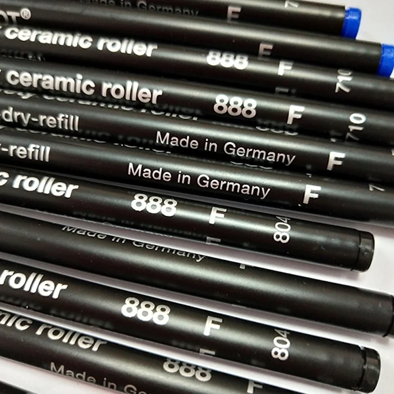 12PCS/LOT Ceramic RollerBall pen refill BLACK or BLUE Schmidt SRC 888 F executive stationery set student supplies