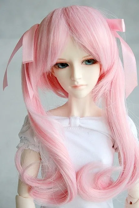 

[wamami] 71# Wavy Pigtail Pink Wig 1/3 SD DZ AOD BJD Dollfie 8-9"