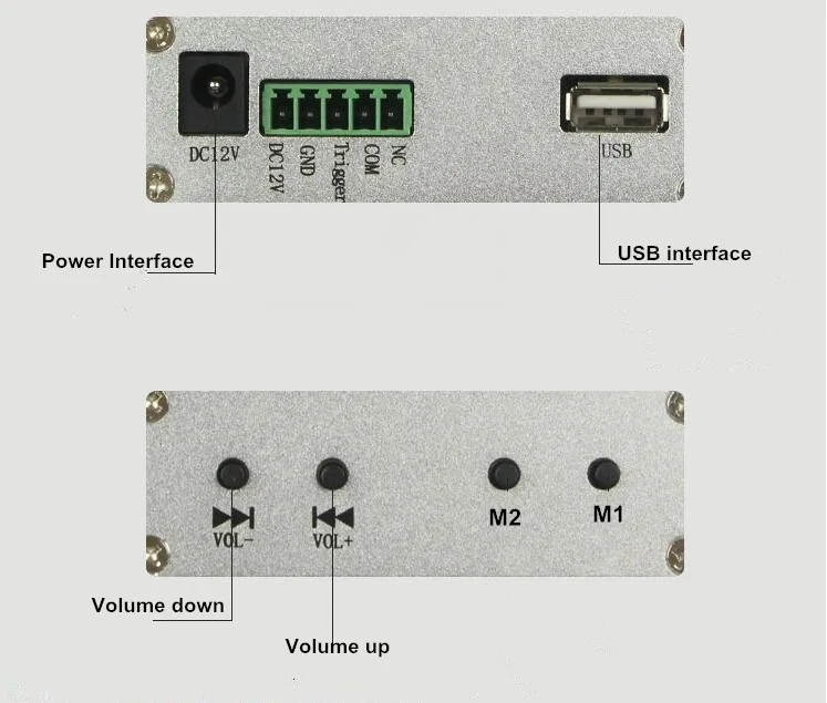 Czujnik PIR na podczerwień odtwarzacz dźwięku głośnik Alarm powitalny z plikami MP3 do nagrywania za darmo przez pamięć USB