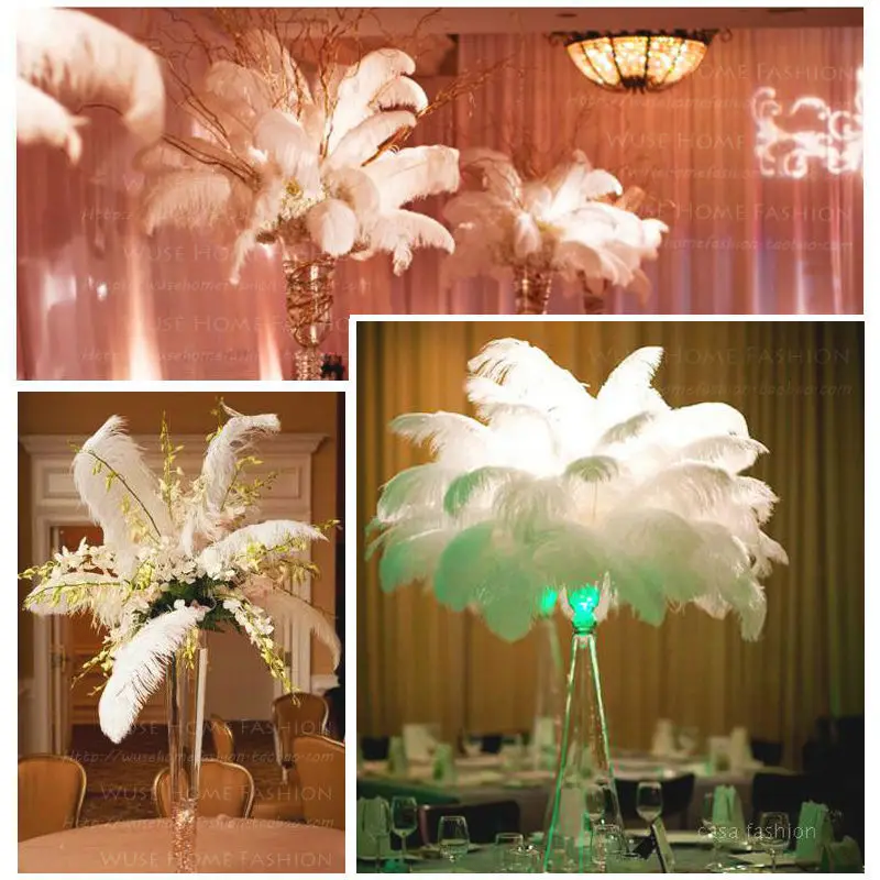 

Wholesale free shipping high quality 20pcs natural white ostrich feather 20-22inch / 50-55cm Variety of decorative