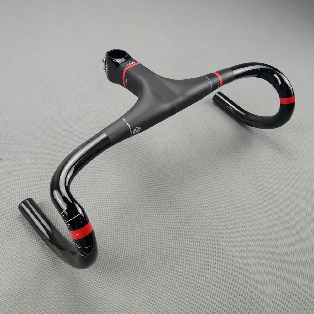 Newest Ultralight  Full Carbon Handlebar Road Bike Integrated Handlebar and stem Racing Handle Bicycle Parts 400/420/440mm