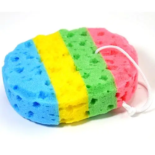 Four dimensional oval seaweed bath sponge bath Brushes Sponges & Scrubbers 16*13cm