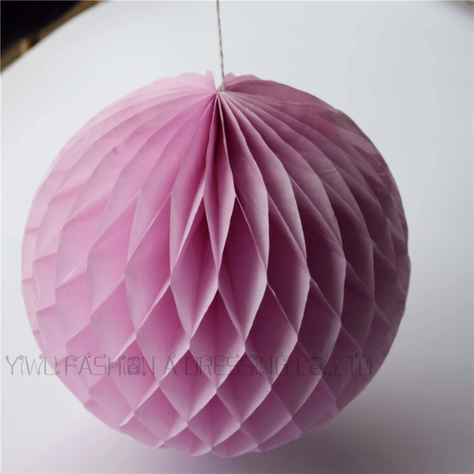 6inch (15cm)50pcs/lot Light Pink Honeycomb Paper Balls Party Hanging Decorations Free Shipping