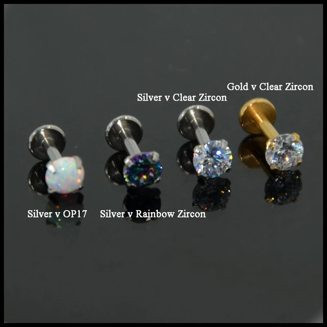 3pcs Steel 16g Triple Forward Helix Internally Threaded Prong Set With Flat Bottom Ear Tragus Cartilage Piercing Fashion Jewelry Piercing Jewelry AliExpress