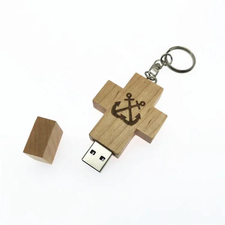 (Ponad 10 sztuk darmowe logo) drewniany pendrive drewniany krzyż pamięć USB Momery 4GB 8GB 16GB 32GB 64GB dysk Flash krzyże