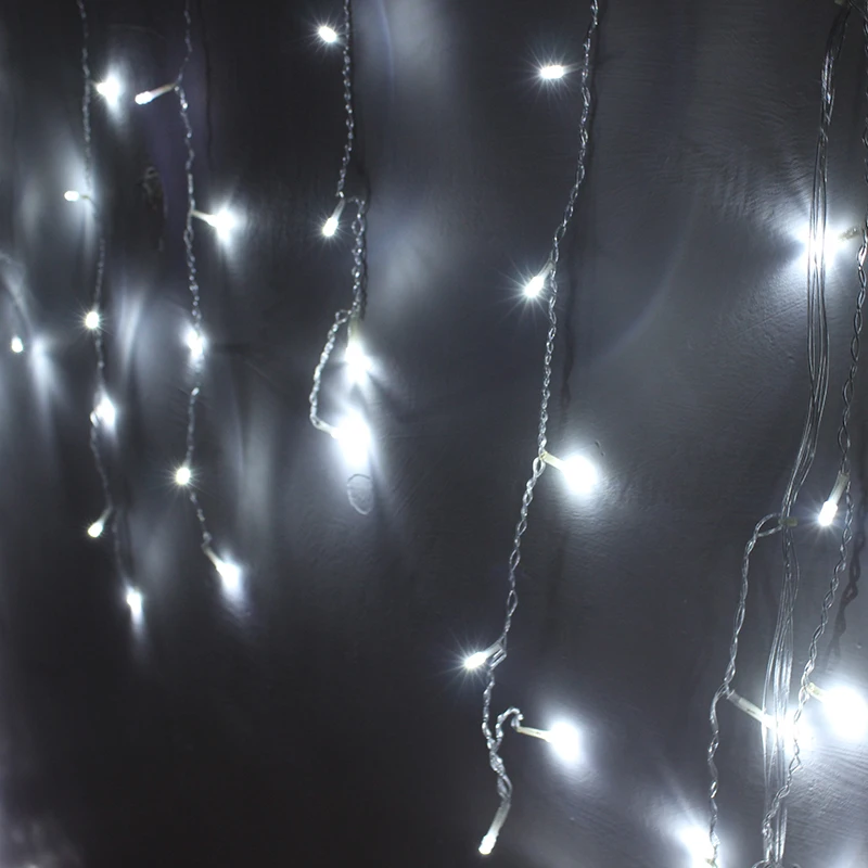 New 5M Drop 0.4M Led Curtain Icicle String Lights 220V 110V Connectable Xmas Lights Indoor/Outdoor Garland Party Wedding Decor