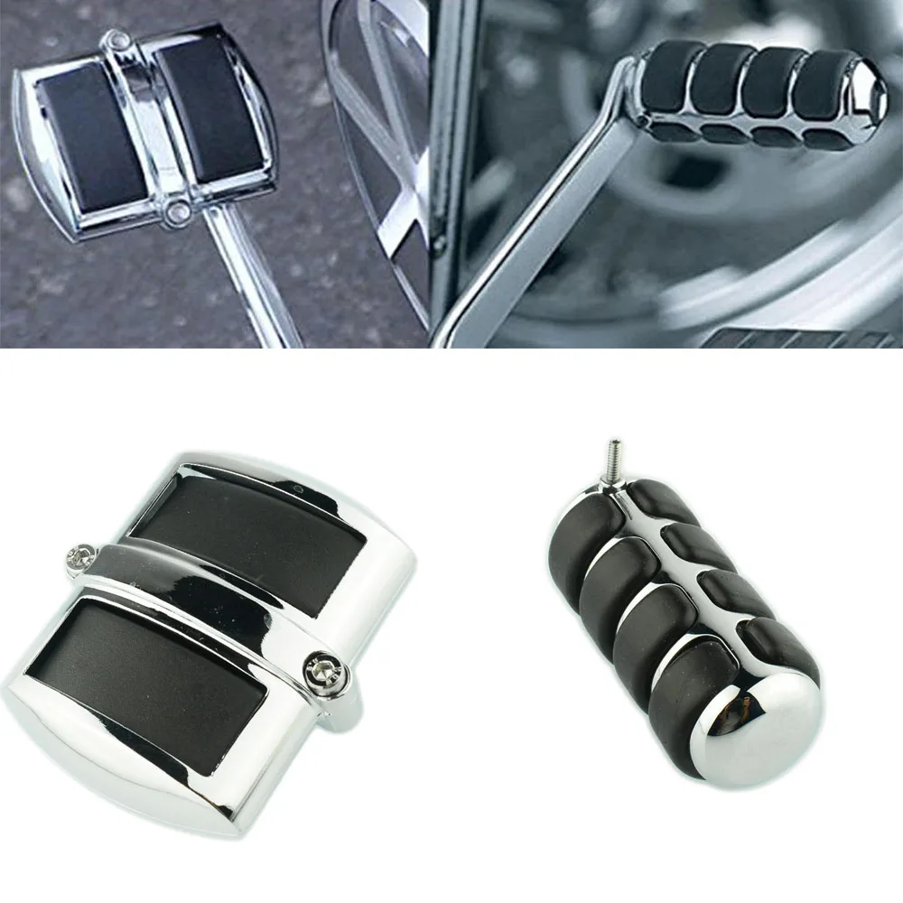 Motorcycle Chrome Gear Shift Lever Peg Brake Pedal Cover For Yamaha V-Star XVS 650 950 1100 Honda Shadow 600 750 1100