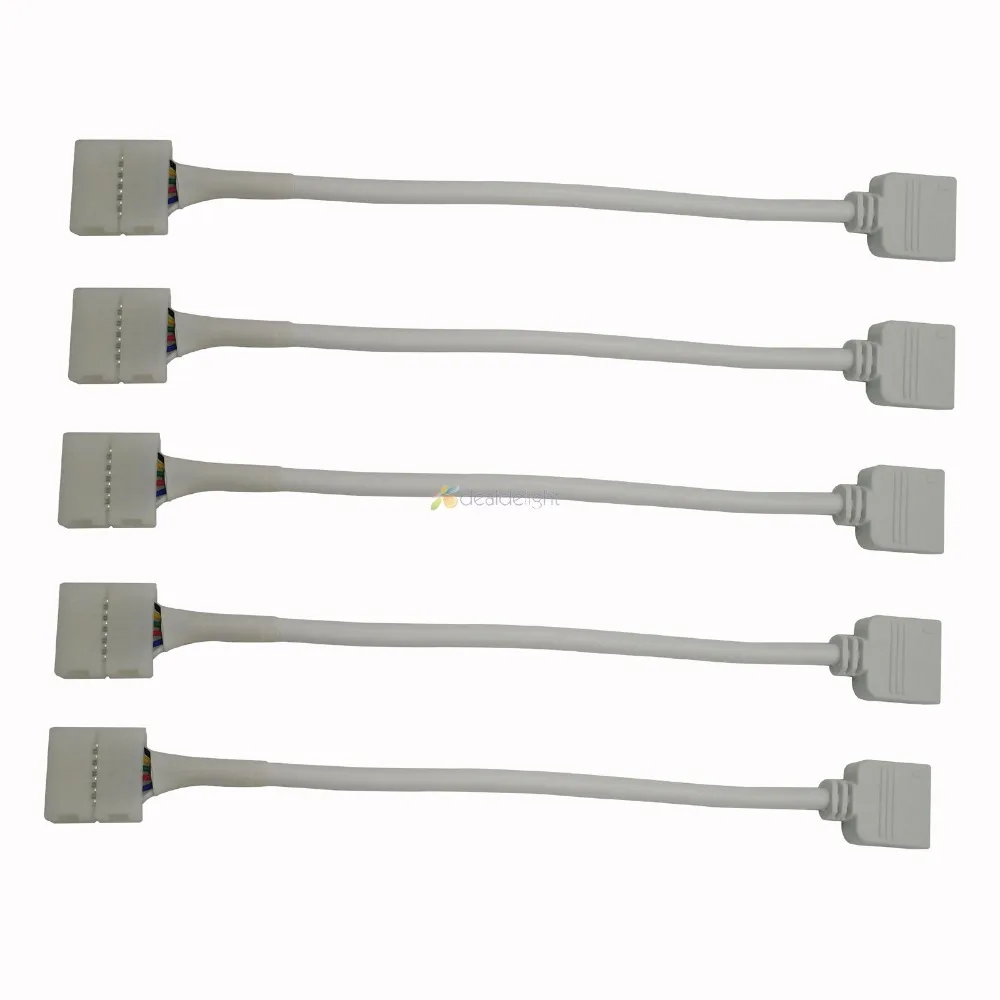 10pcs 12mm 6pin LED Strip Connector with Cable Strip To controller Connector For 6 PIN RGB CCT LED Strip , No Need Soldering