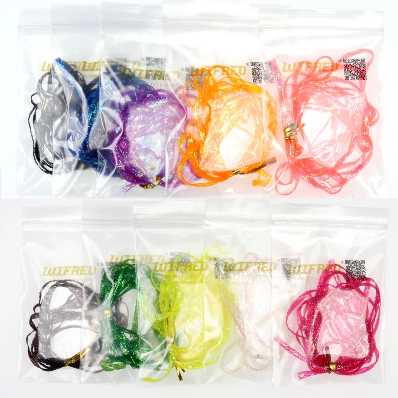 4Yards UV Fly Tying Pearl Braided Lace for Fly Bait Fish Body Scud Shrimp Back Body Streamer Dressing Chenile Flash 3-4mm