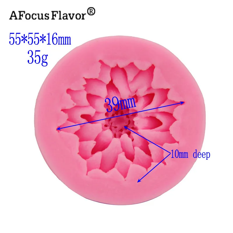 1 Pc 3D Flower Silicone Mold Fountain Cake Decorations Valentine's Day Chocolate Making Clay Resins Baking Kitchen Stencil