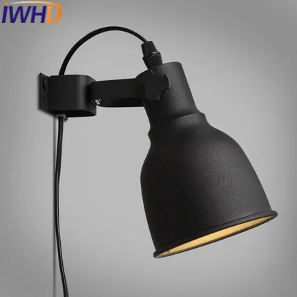 

IWHD Loft Industrial Vintage Wall Light Up Down Angle Adjustable Iron LED Wall Lamp Black Stair Retro Arandela Home Lighting