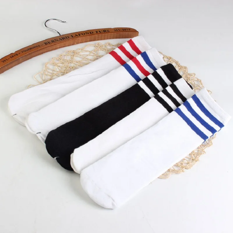 

Kids Sock 3 Three Stripes Cotton Socks Children Retro Old School Boys Hiphop Skate Calcetine white harajuku