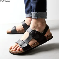 Mężczyźni buty kapcie sandały Zapatos Hombre klapki męskie sandały Unisex mężczyźni korek mężczyzna lato plaża odwróć Casual Sandalias Chine