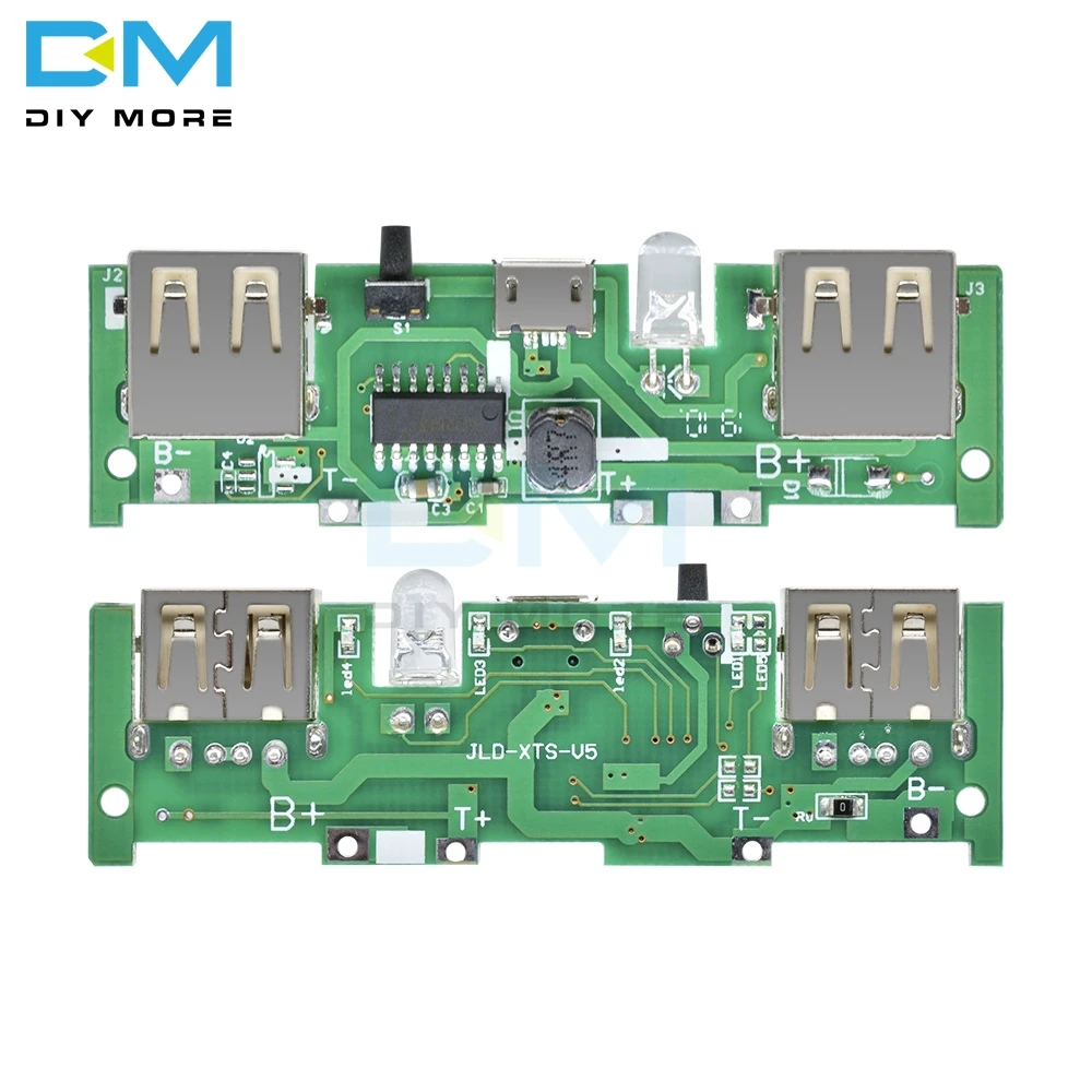5V 1A 2A Mobile Power Bank Charger Control Module Micro USB Polymer Lithium Battery Charging Board DIY Step Up Boost