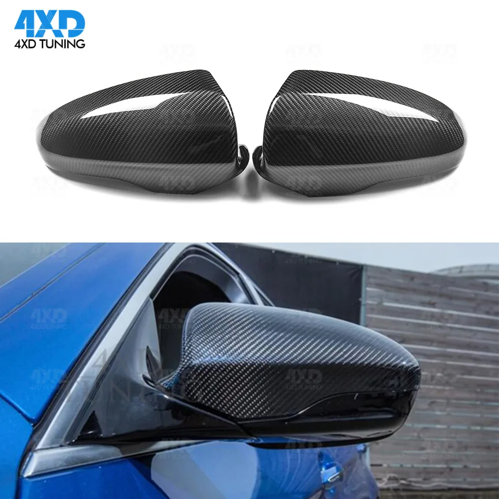 Real Dry Carbon Fiber Mirror Cover For BMW M6 F06 F12 F13 Side Rear View mirror caps replacement sicker 2012 2013 2016 - up